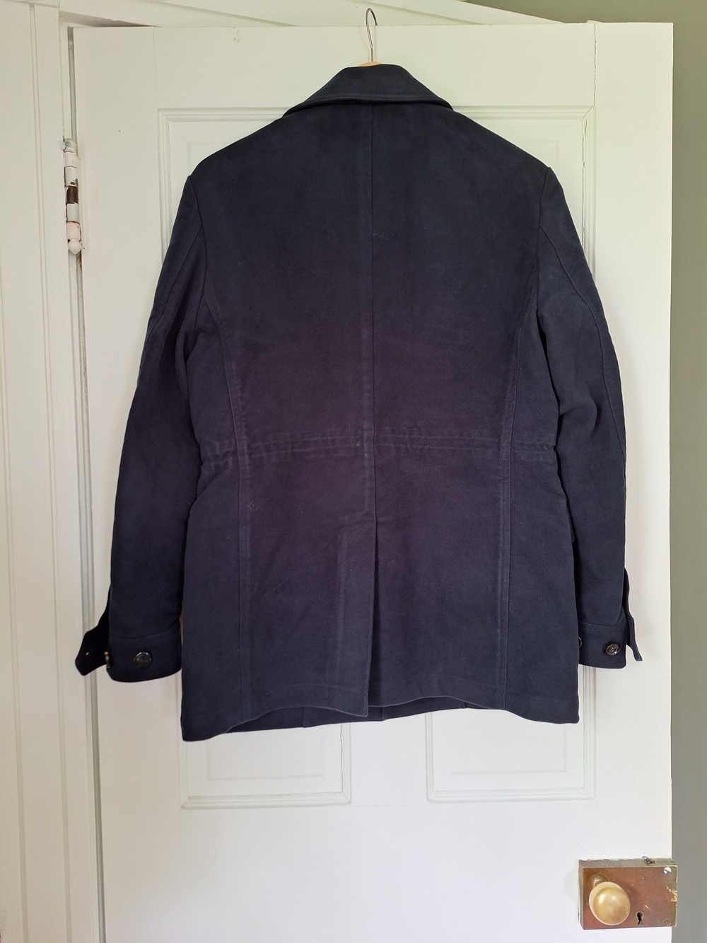 Men's Navy Holland & Sherry Moleskin Field Jacket - Picture 4 of 7